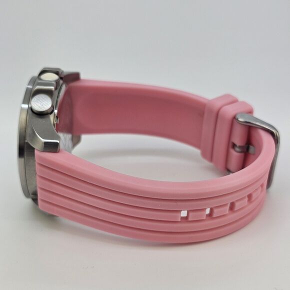 ALine Aroha Women\'s Watch‎ 42MM Pink Dial Plastic Bands New Battery HEAVY WATCH